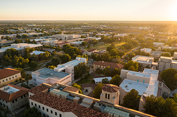 Aerial view of the NMSU campus