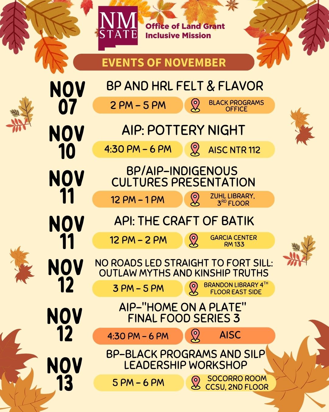 Events of November